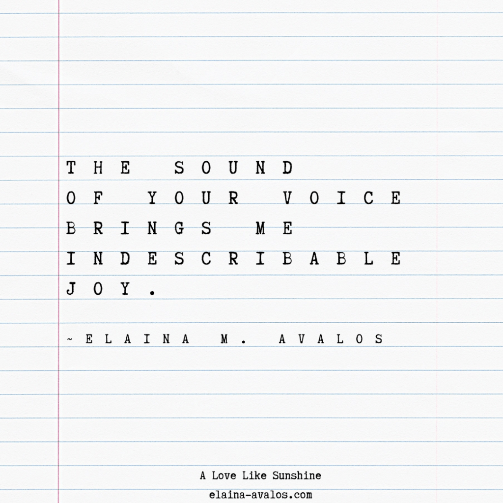 a love like sunshine elaina avalos, elaina avalos poetry, a love like sunshine, the sound of your voice